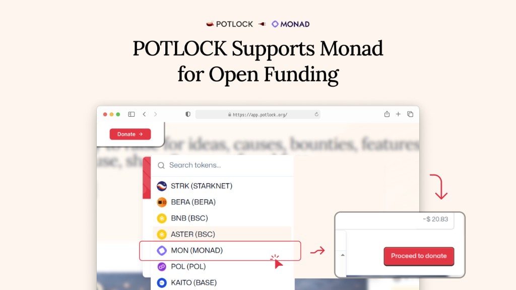 Donate on Monad with POTLOCK